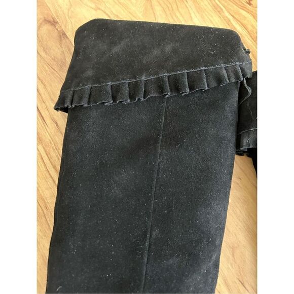 Bcbg generation suede black boots knee-high size 10 - Picture 3 of 10